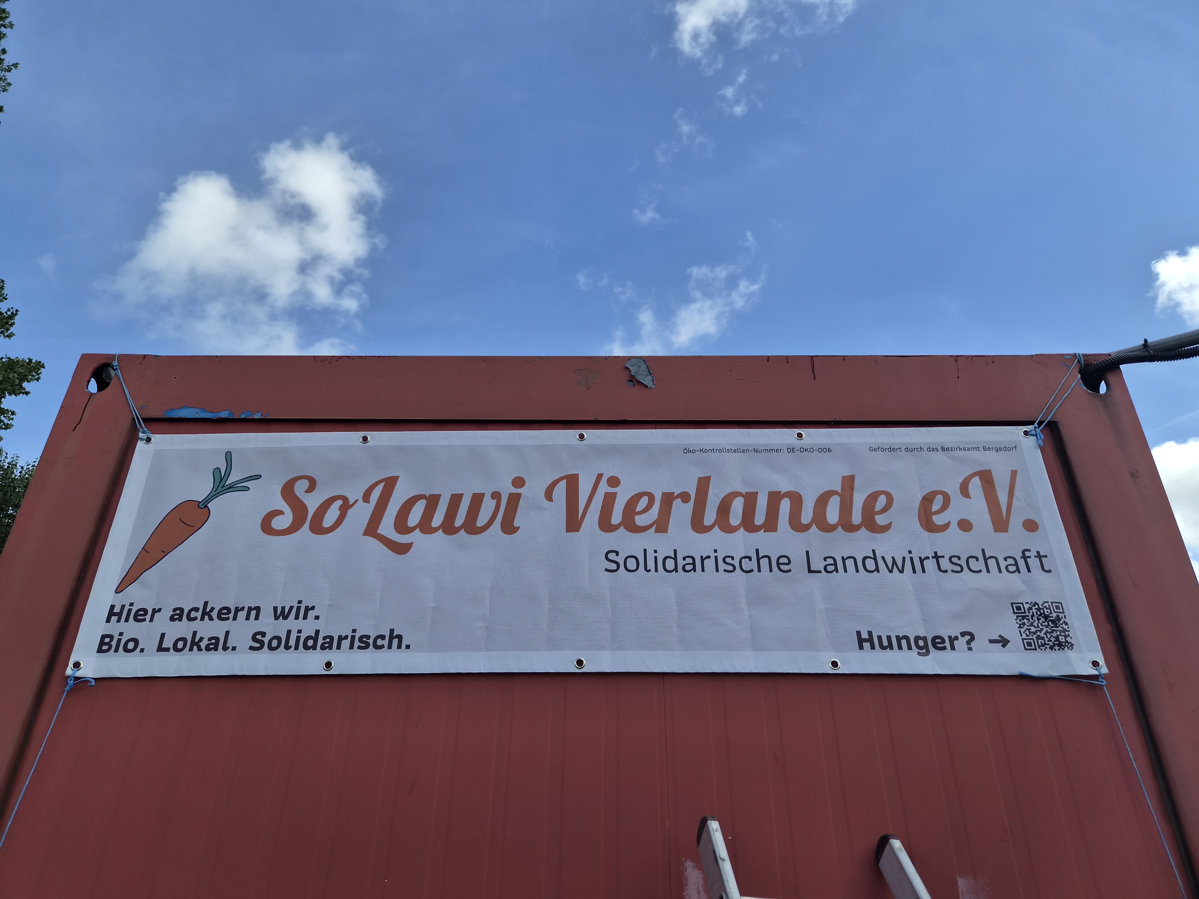Banner am Container